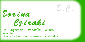 dorina cziraki business card